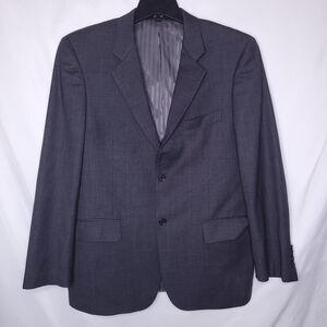 Baroni Blazer 42R Gray Wool Super 150 2 Button Single Breasted  Couture